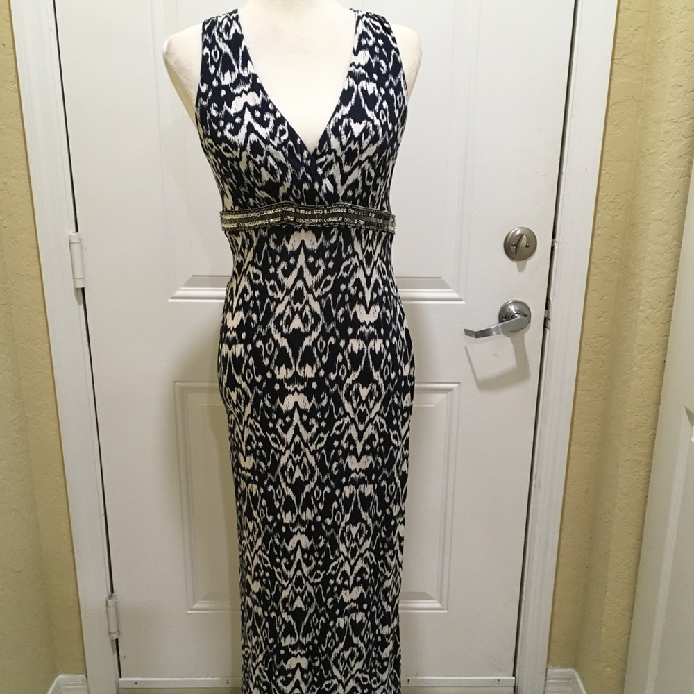 Beaded waist maxi dress by Inc